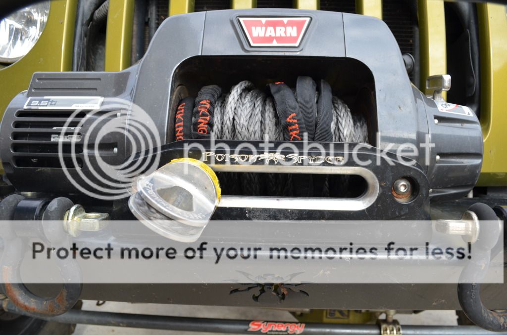 Warn 9.5ti, Viking synthetic winch line and Poison Spyder ...